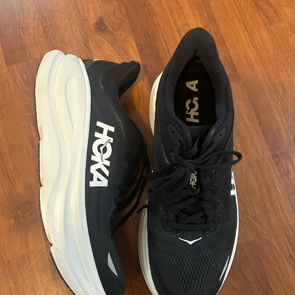 HOKA Women’s Black/White Running Shoes